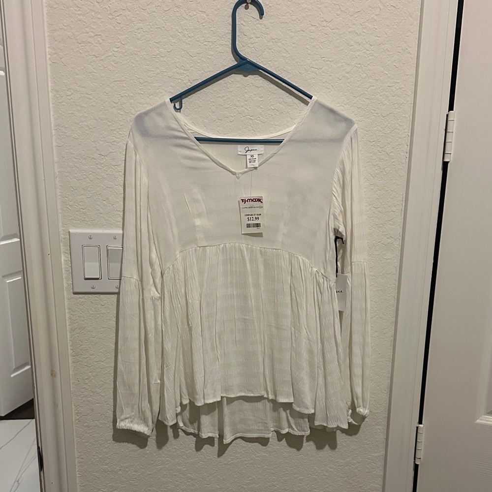 White Long Sleeve Top